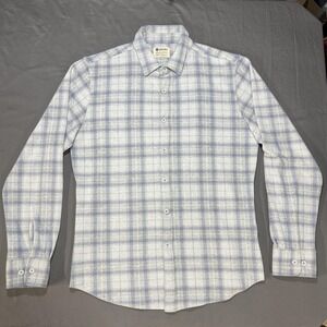 Sperry Shirt Mens Medium Blue Gray Plaid Flannel Long Sleeve Button Front Casual
